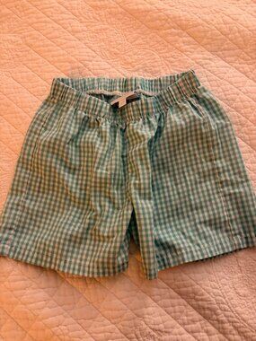 Little English Green Gingham Shorts